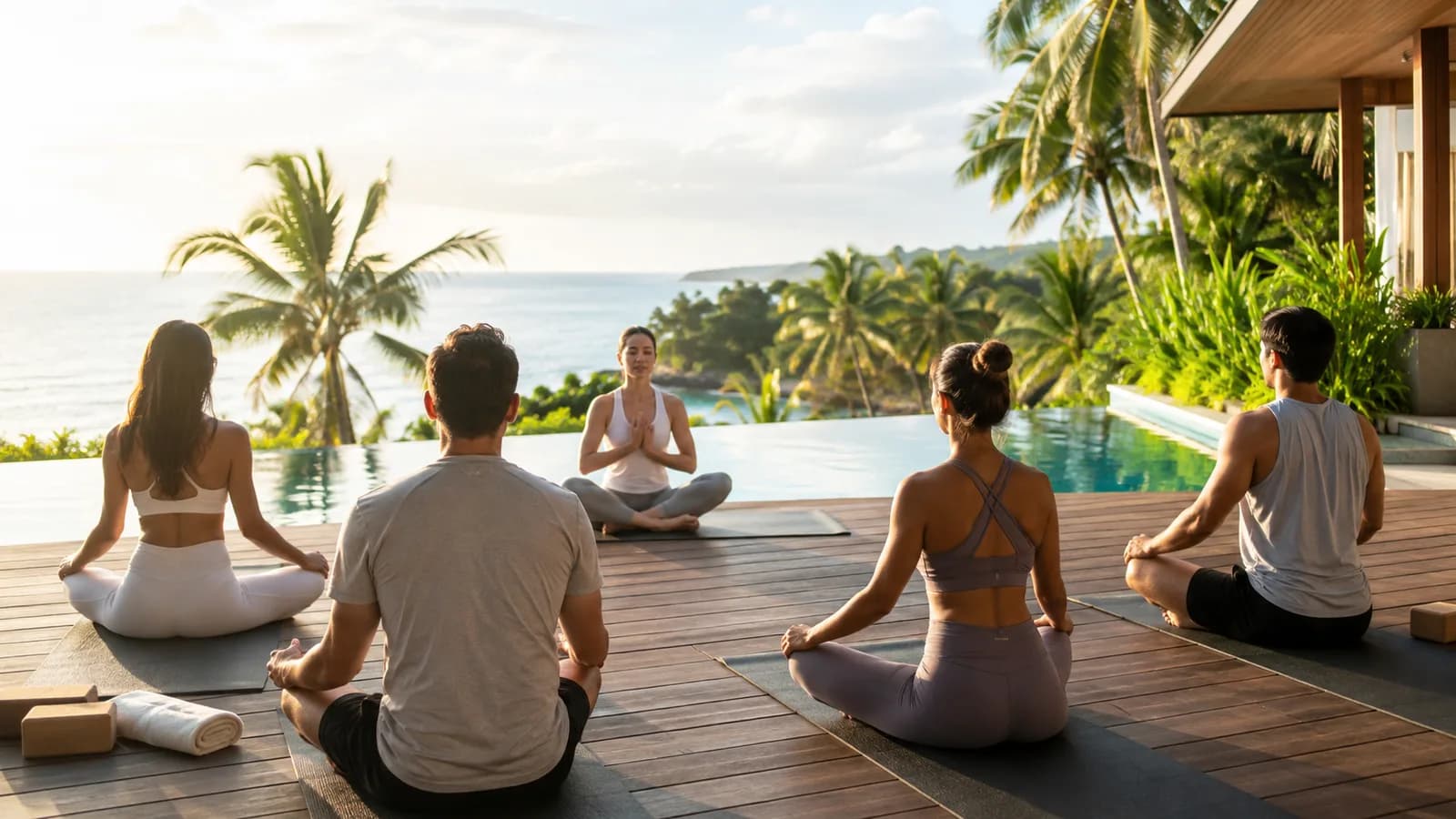 Poranna joga nad morzem na Koh Samui